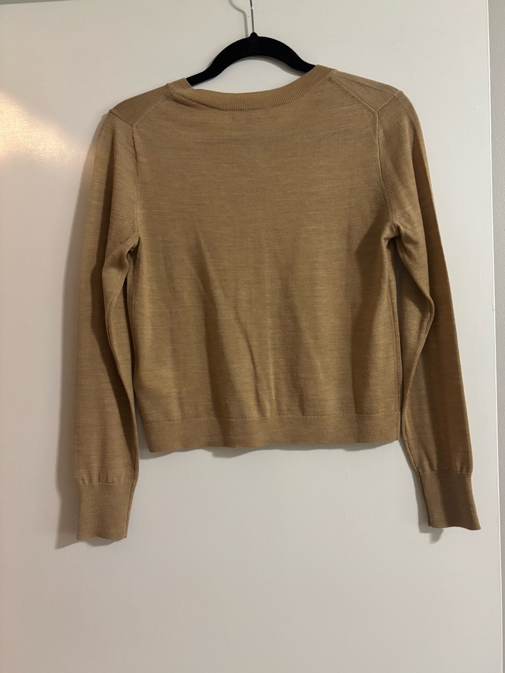 J.Crew Lightweight Tan Button-Up Cardigan Sweater - Picture 3 of 3
